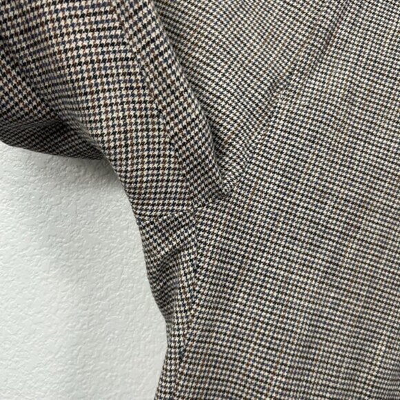 Sea New York Houndstooth Wide Leg Cuffed Cropped Trouser Pants Wool Blend - Picture 5 of 14